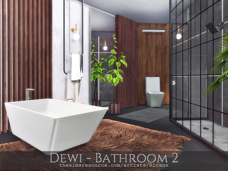 Ванная комната Dewi - Bathroom 2 Симс 4 (картинка 2)