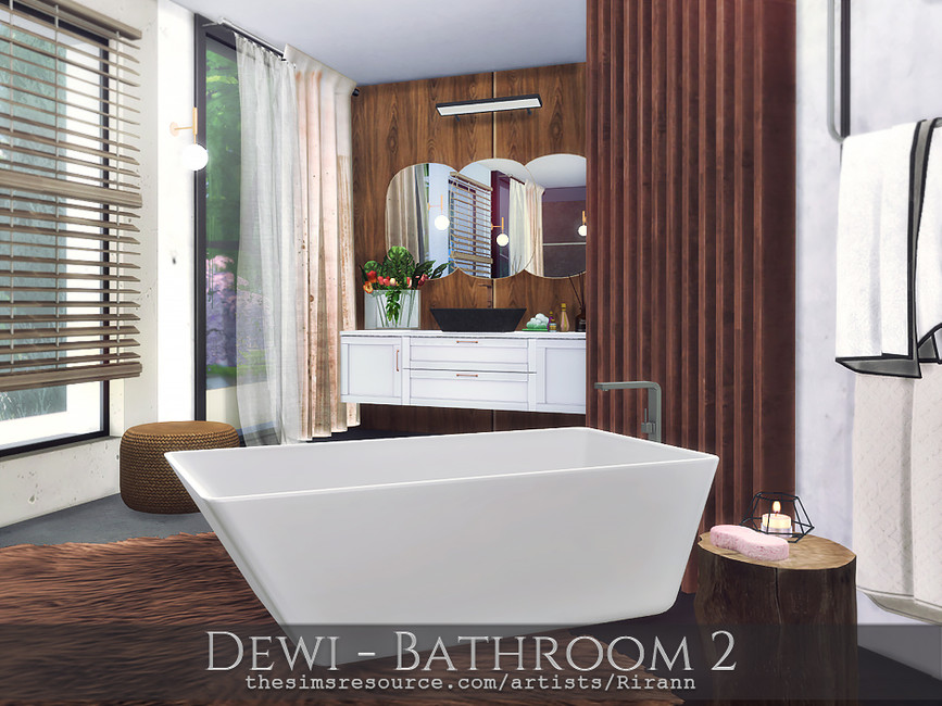 Ванная комната Dewi - Bathroom 2 Симс 4 (картинка 3)