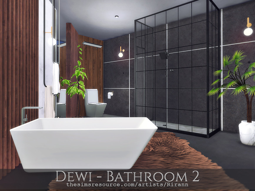 Ванная комната Dewi - Bathroom 2 Симс 4 (картинка 5)