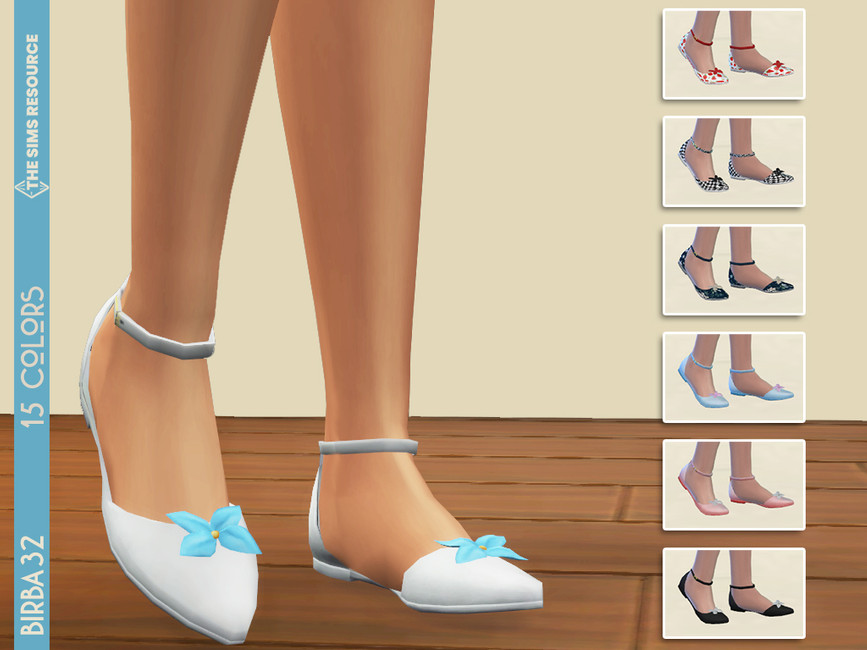 Балетки Ballerina Shoes with Bow Симс 4