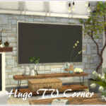 Гостиная Hugo TV Corner Симс 4