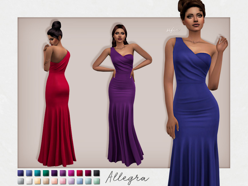Платье Allegra Dress Симс 4