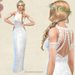 Платье Bohemian Wedding - The Bride Симс 4