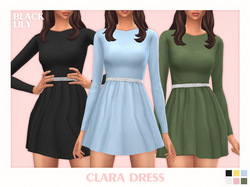 Платье Clara Dress Симс 4