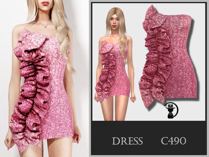 Платье Dress C490 Симс 4