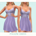 Платье Pauline Dress Симс 4 Платье Pauline Dress Симс 4