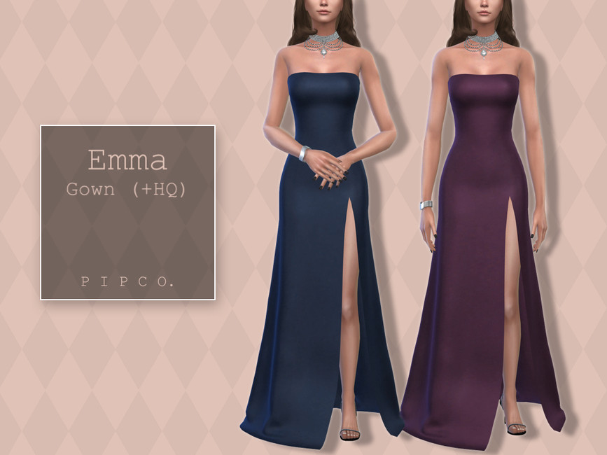 Платье в пол Emma Gown Симс 4