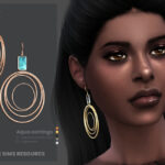Серьги Aqua Earrings Симс 4 Серьги Aqua Earrings Симс 4