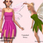 Платье Tinkerbell Dress Симс 4 Платье Tinkerbell Dress Симс 4
