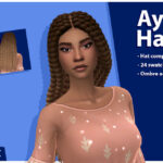 Прическа Ayla Hair Set Симс 4