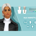 Прическа Isla Hairstyle Симс 4