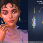 Серьги Magical Caged Crystal Earrings Симс 4
