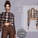 Свитер SET 002 - Sweater Симс 4