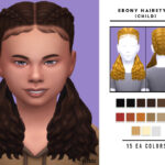 Прическа Ebony Hairstyle (Child) Симс 4