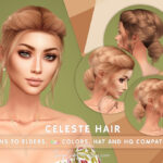 Прическа Celeste Hair Симс 4