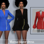 Платье Mansa Blazer Dress Симс 4