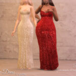 Платье Shine Dress Симс 4