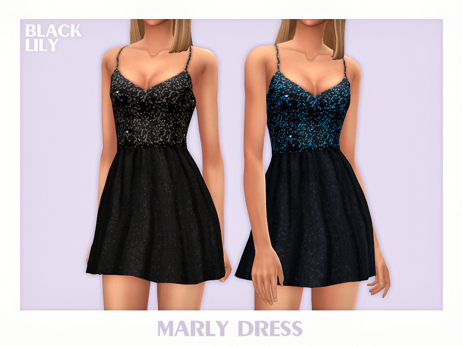 Платье Marly Dress Симс 4