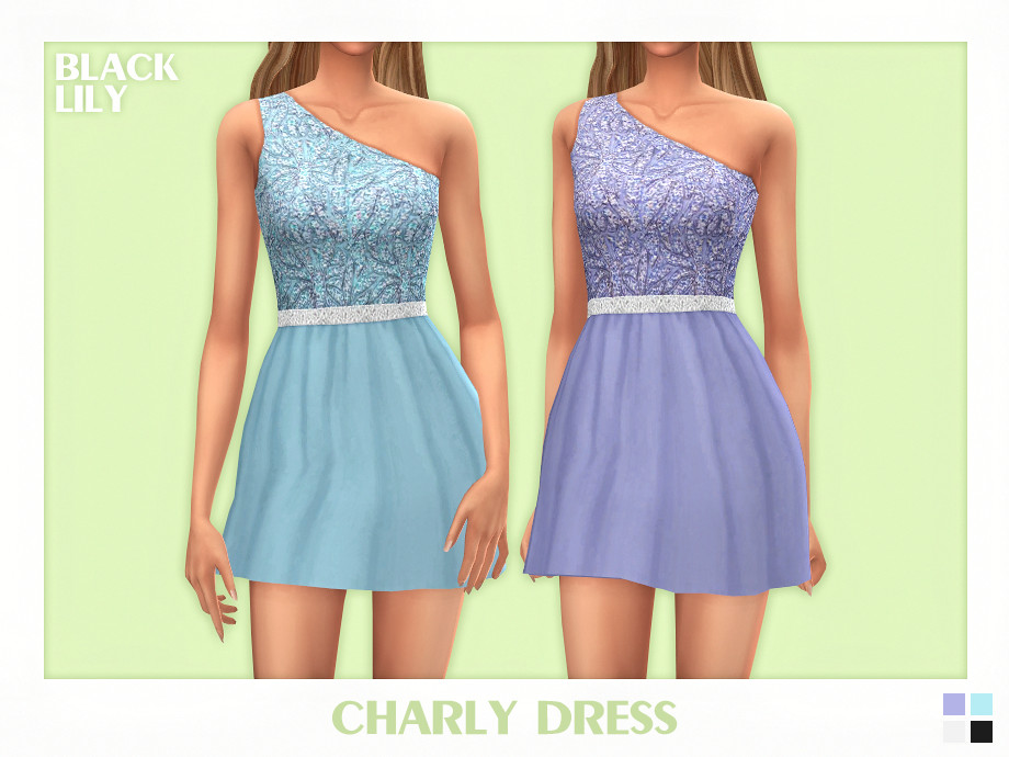 Платье Charly Dress Симс 4