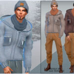 Куртка Men’s Jacket with Pockets and Hood Симс 4