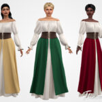 Платье Theodora Dress Симс 4 Платье Theodora Dress Симс 4