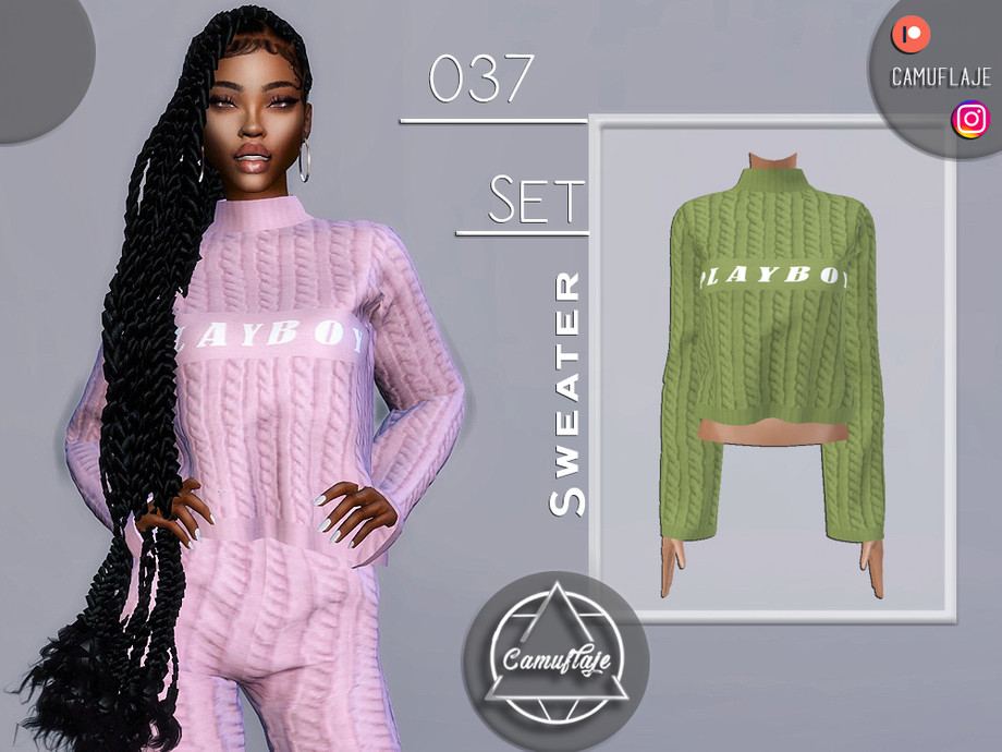 Свитер SET 037 - Sweater Симс 4