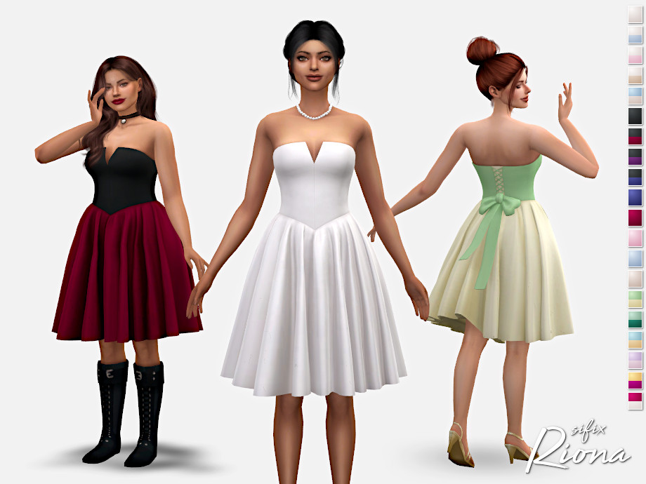 Платье Riona Dress Симс 4 