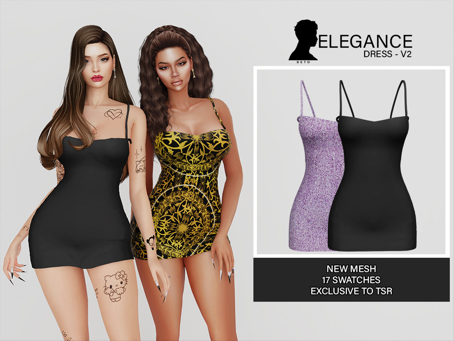 Платье Elegance Dress V2 Симс 4