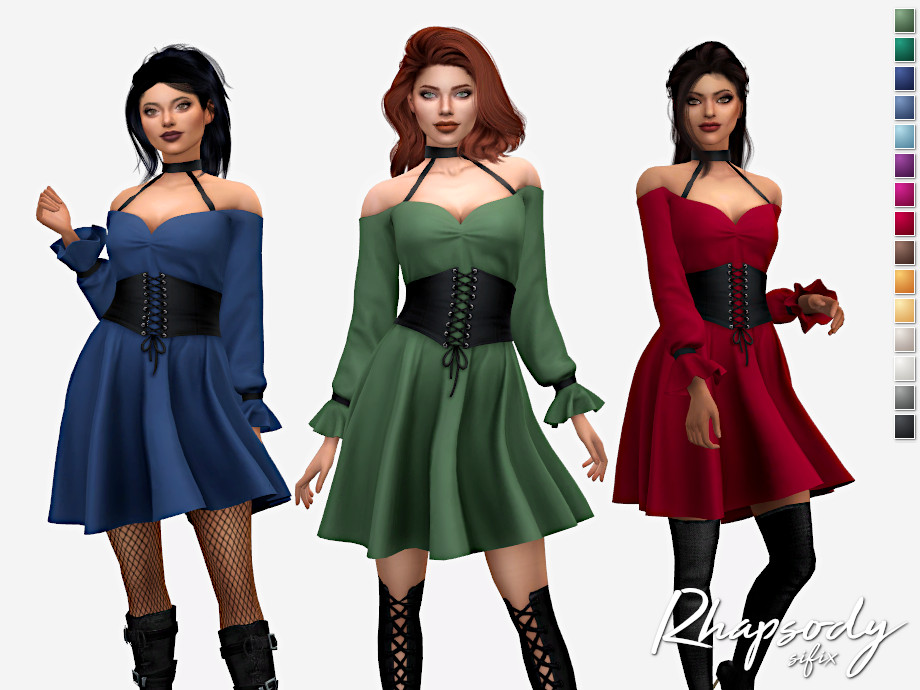 Платье Rhapsody Dress Симс 4