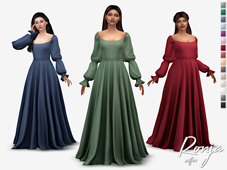 Платье Ronja Dress Симс 4 