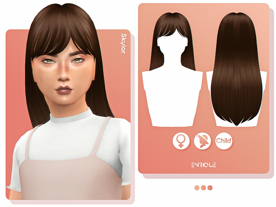 Прическа Skylar Hairstyle Симс 4 