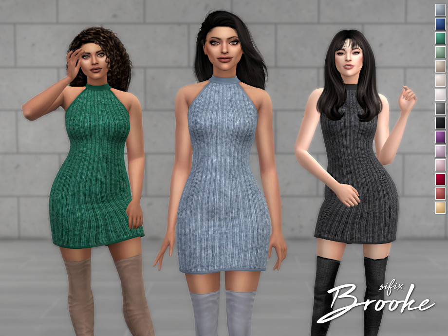 Платье Brooke Dress Симс 4