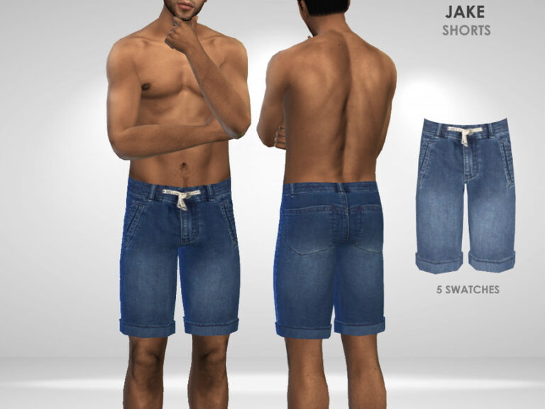 Джинсовые шорты Jake Shorts Симс 4.