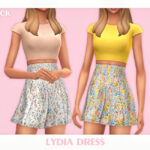 Короткое платье Lydia Dress Симс 4