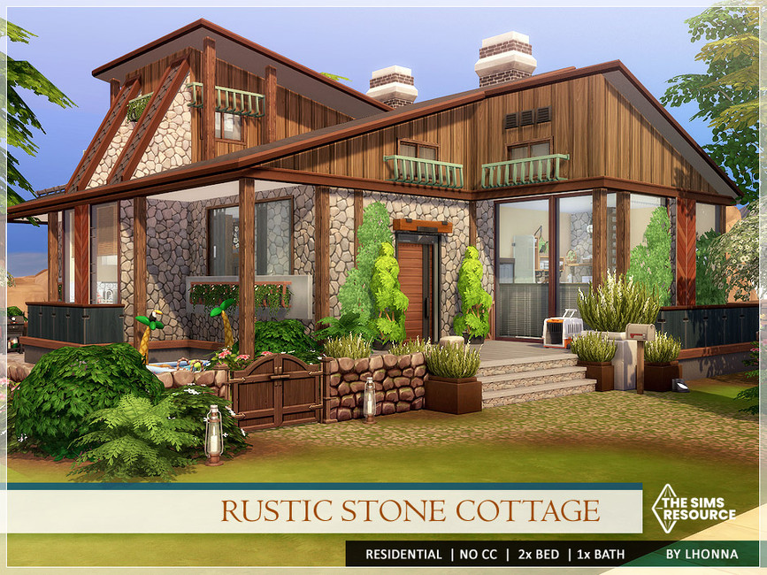 Коттедж Rustic Stone Cottage Симс 4