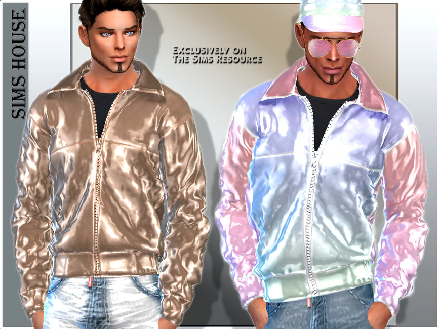 Мужская куртка Men's Holographic Laser Jacket Симс 4