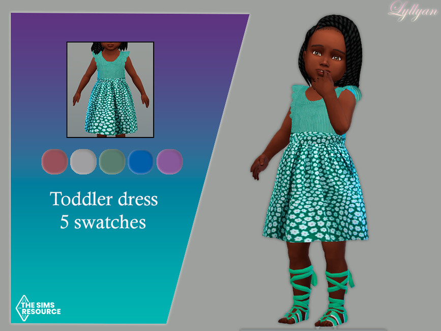 Платье для малышей Toddler Dress Sabrina Симс 4