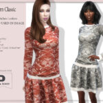 Платье Modern Classic Dress Симс 4