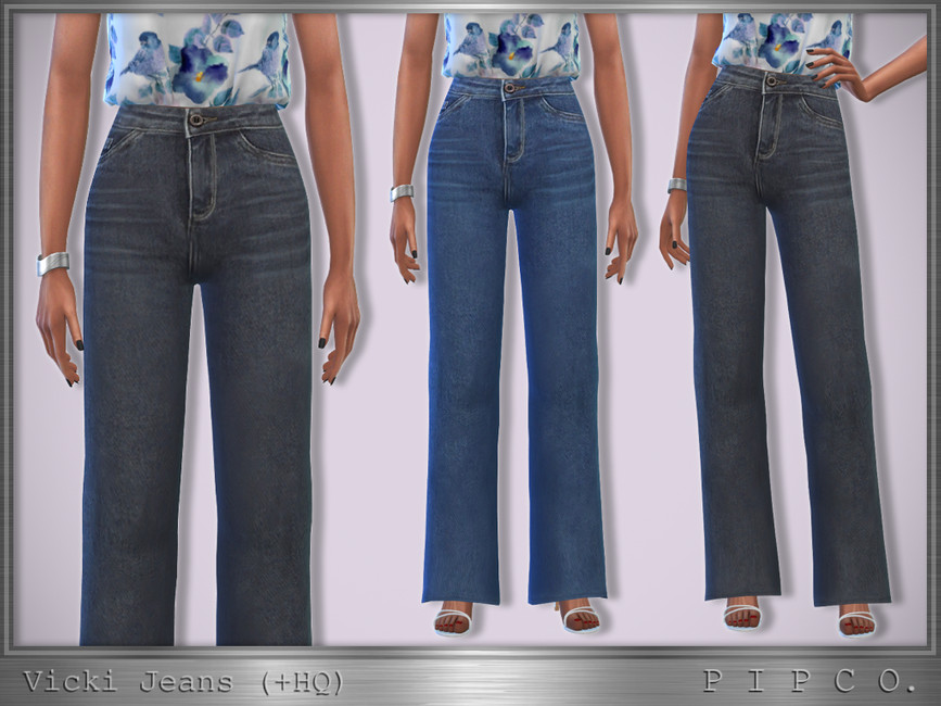 Широкие джинсы Vicki Jeans (Wide) Симс 4