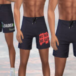 Спортивные шорты Men Printed Athletic Dark Shorts Симс 4