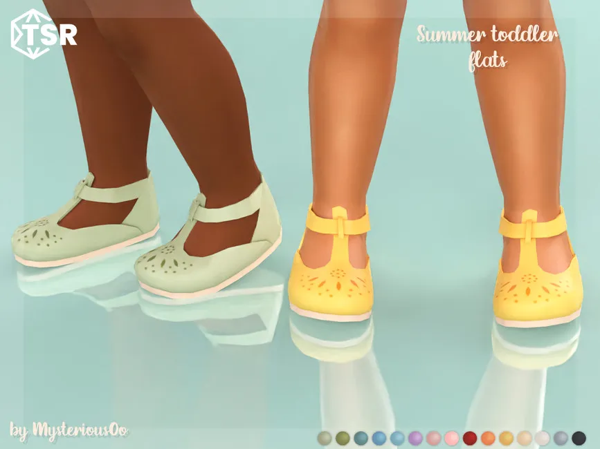 Детская обувь Summer Toddler Flats Симс 4