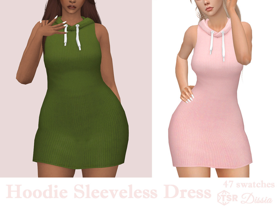 Платье Hoodie Dresses Set Симс 4 (картинка 3)