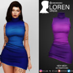 Платье Loren Dress Симс 4