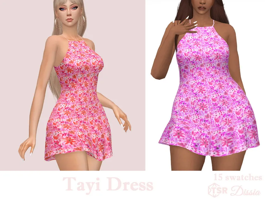 Платье Tayi Dress Симс 4