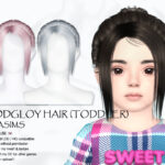 Прическа 74 Moodgloy Hair Toddler Симс 4