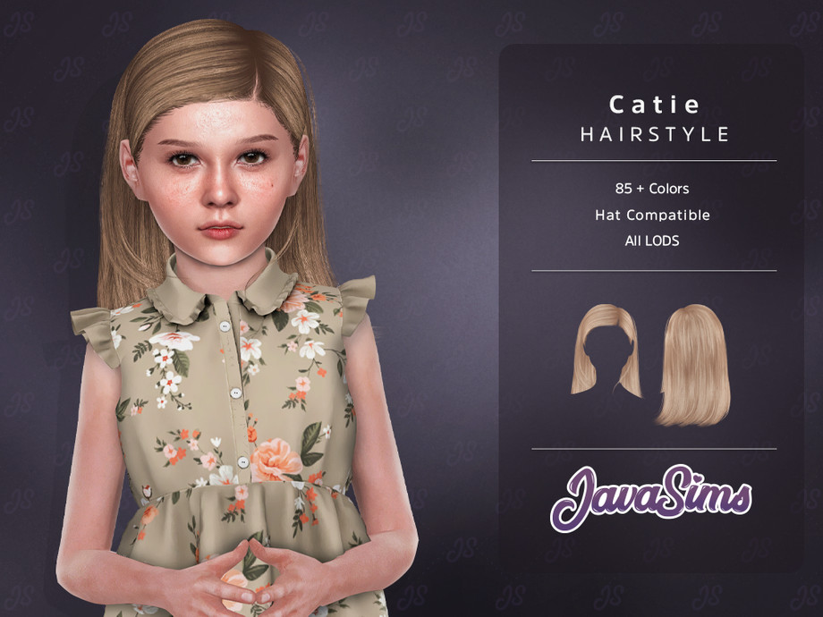 Прическа Catie Child Hairstyle Симс 4