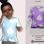 Рубашка для детей T-Cloud Top Симс 4