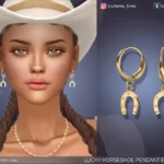Серьги Lucky Horseshoe Pendant Earrings Симс 4 Серьги Lucky Horseshoe Pendant Earrings Симс 4
