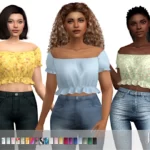 Топ Josie Top Симс 4 Топ Josie Top Симс 4