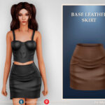 Юбка Base Leather Skirt Симс 4